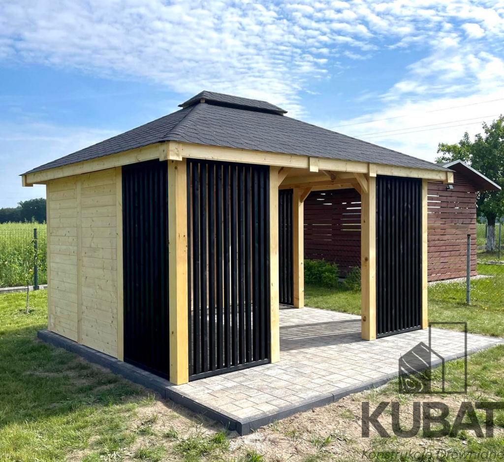 nowoczesna altana drewniana 3x4