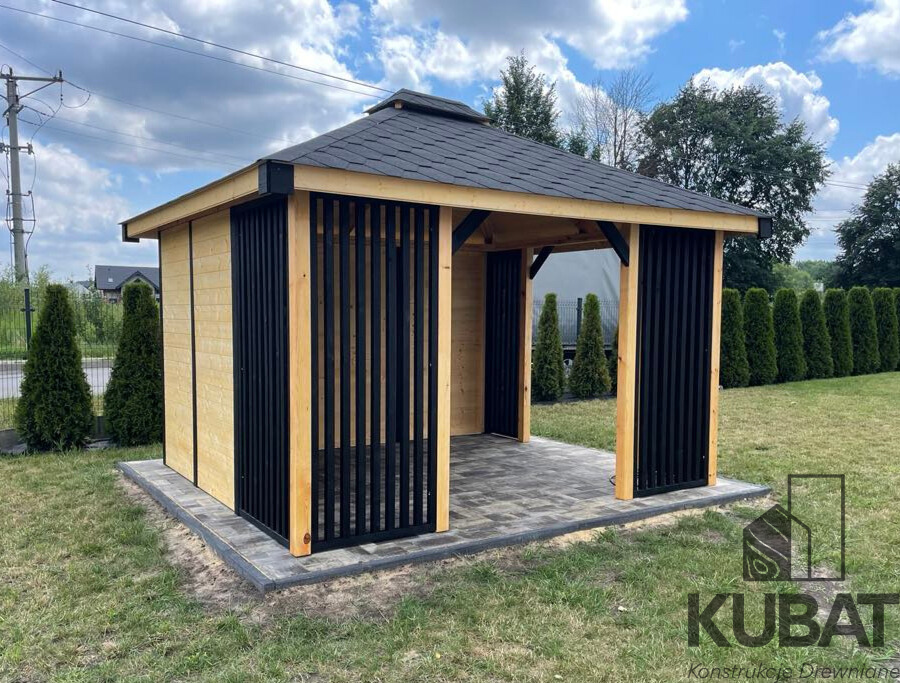 nowoczesna altana drewniana
