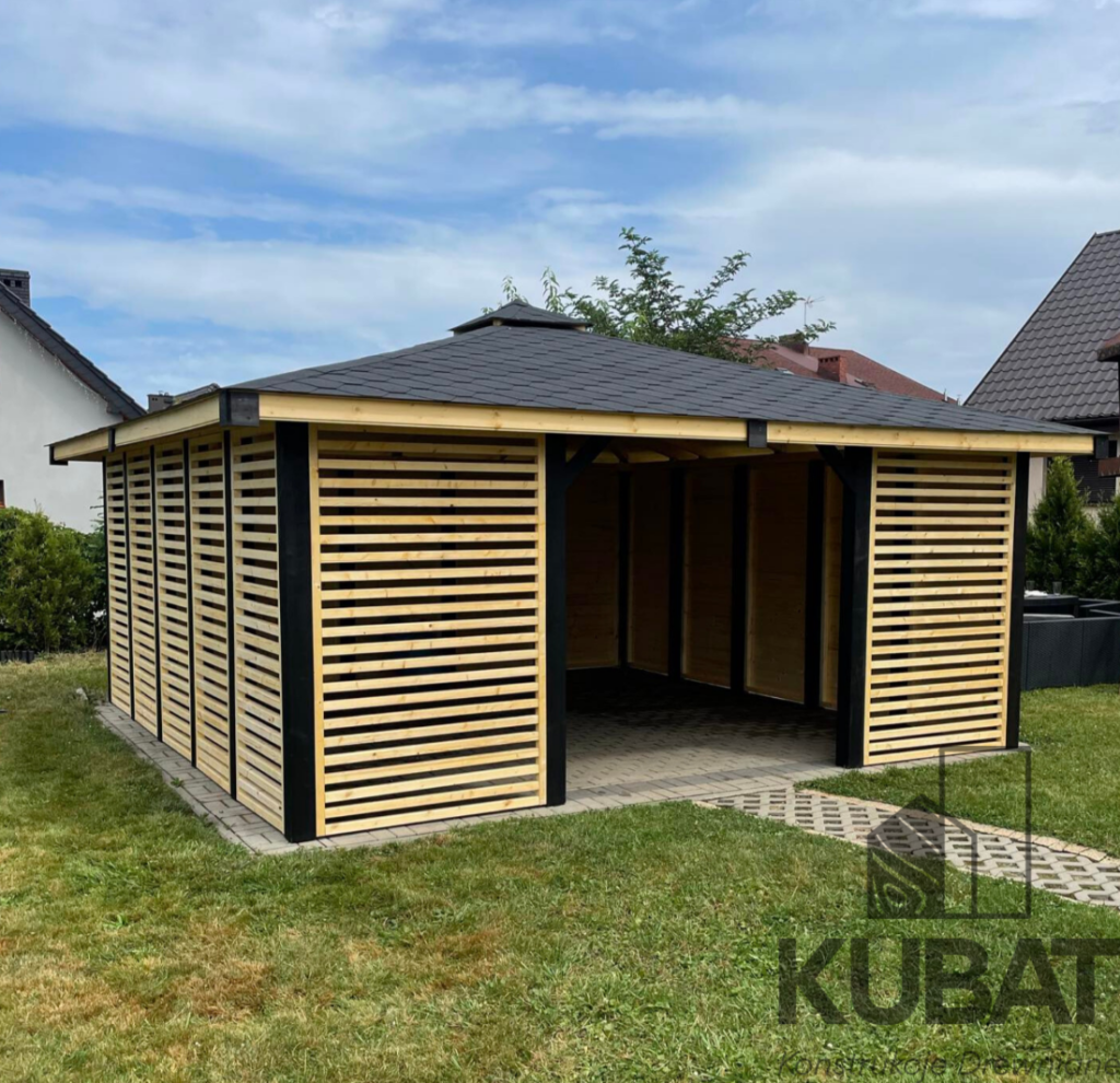 Altana z lamelami poziomymi