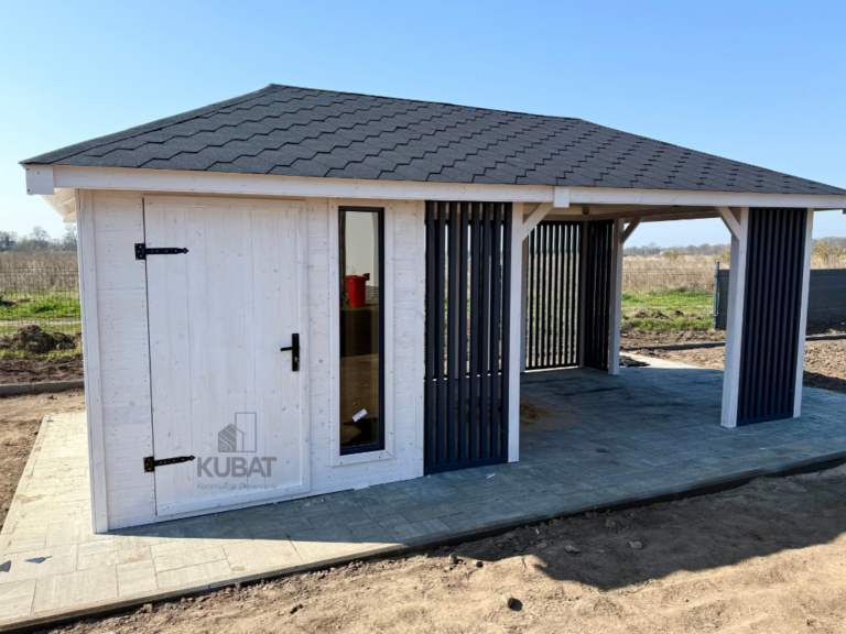 domek ogrodowy biały