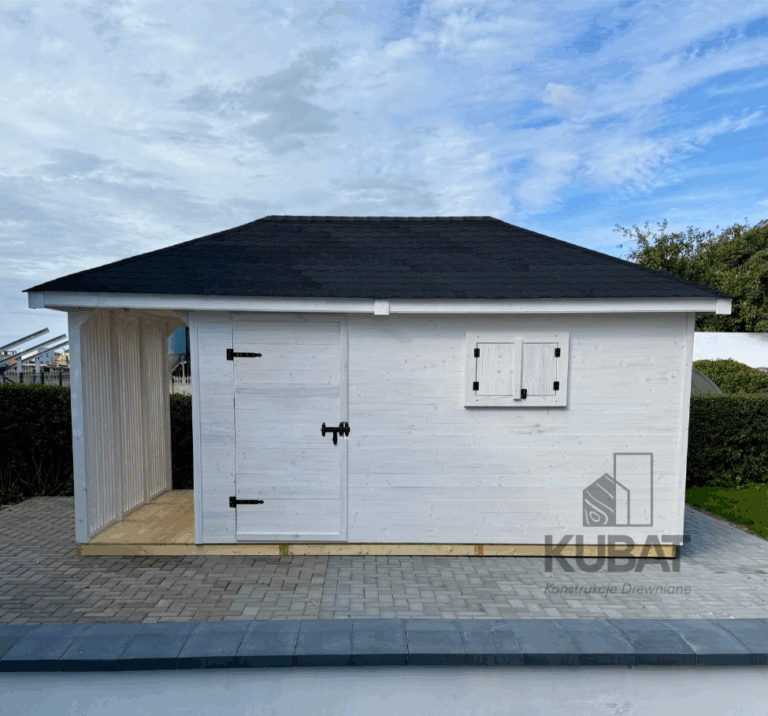 Domek narzedziowy biały 3x5