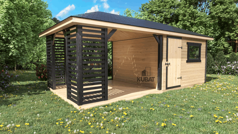 Domek drewniany na dzialke altana ogrodowa