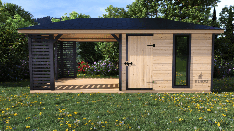 Nowoczesny drewniany domek rod altana 3x6