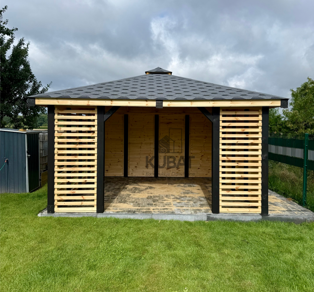 altana drewniana nowoczesna 4x4 sofia