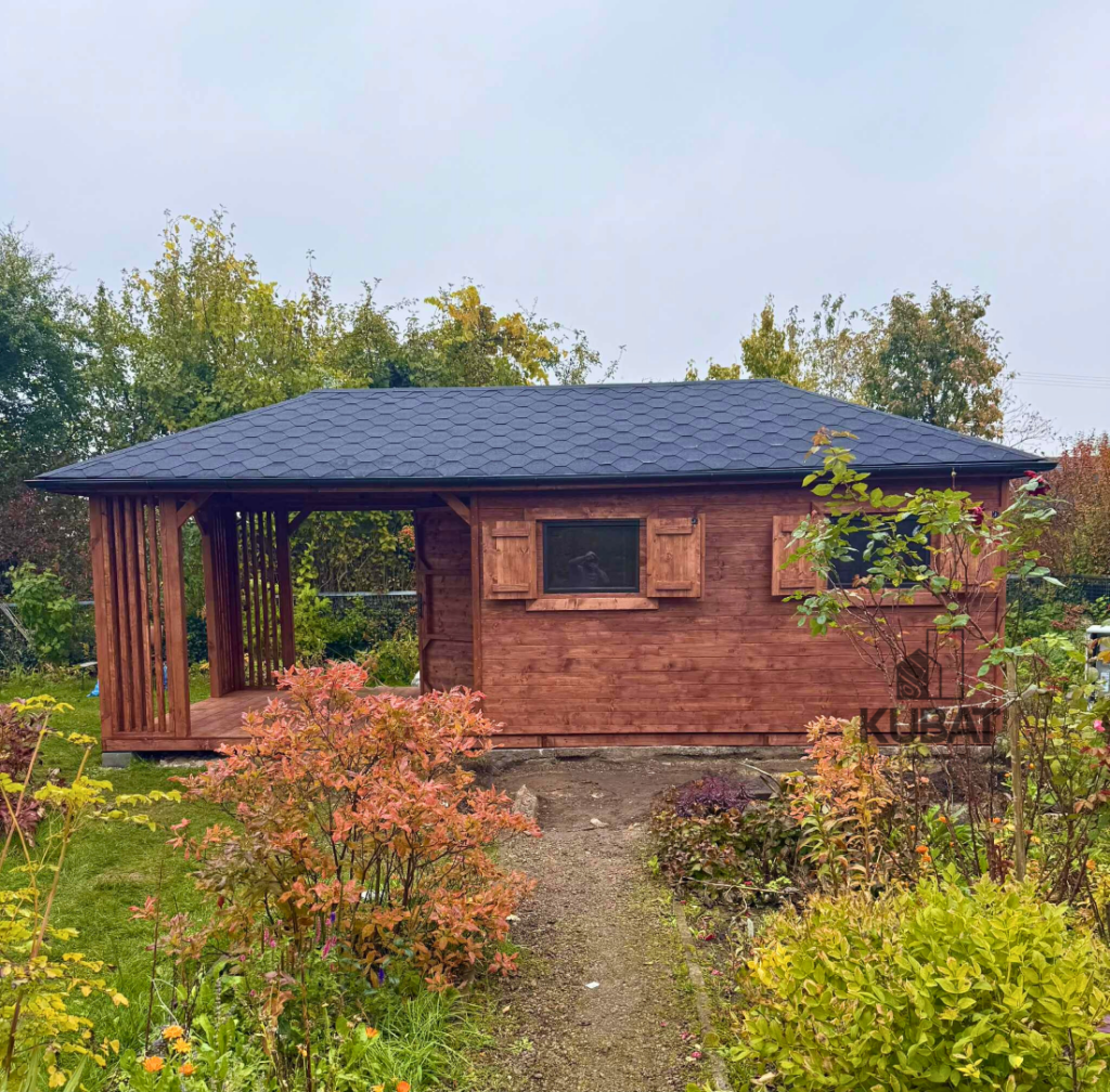 Domek narzedziowy 3x7 z dwoma oknami